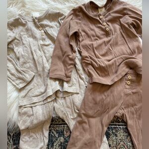 H&M Cotton Pants & Henley Shirts Sets